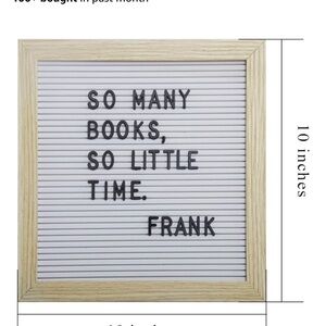 Wooden Frame Letter Board